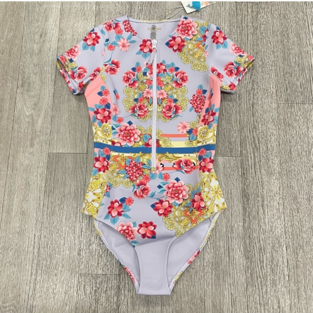 NWT Johnny Was Japer Neoprene One Piece Swimsuit Floral print New NWT M Medium - Picture 3 of 10